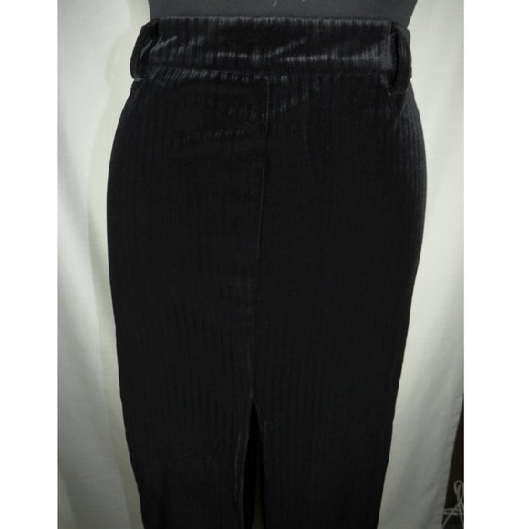 Shein Sexy Black Velvet Front Split Maxi Skirt Plus Size 3X - Picture 4 of 8